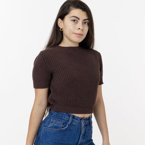 LA Apparel Fisherman Cropped Tee